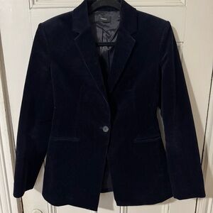 Theory Women's Blue Corduroy Blazer